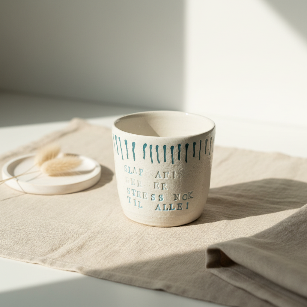 Stylet billede – Slap af krus