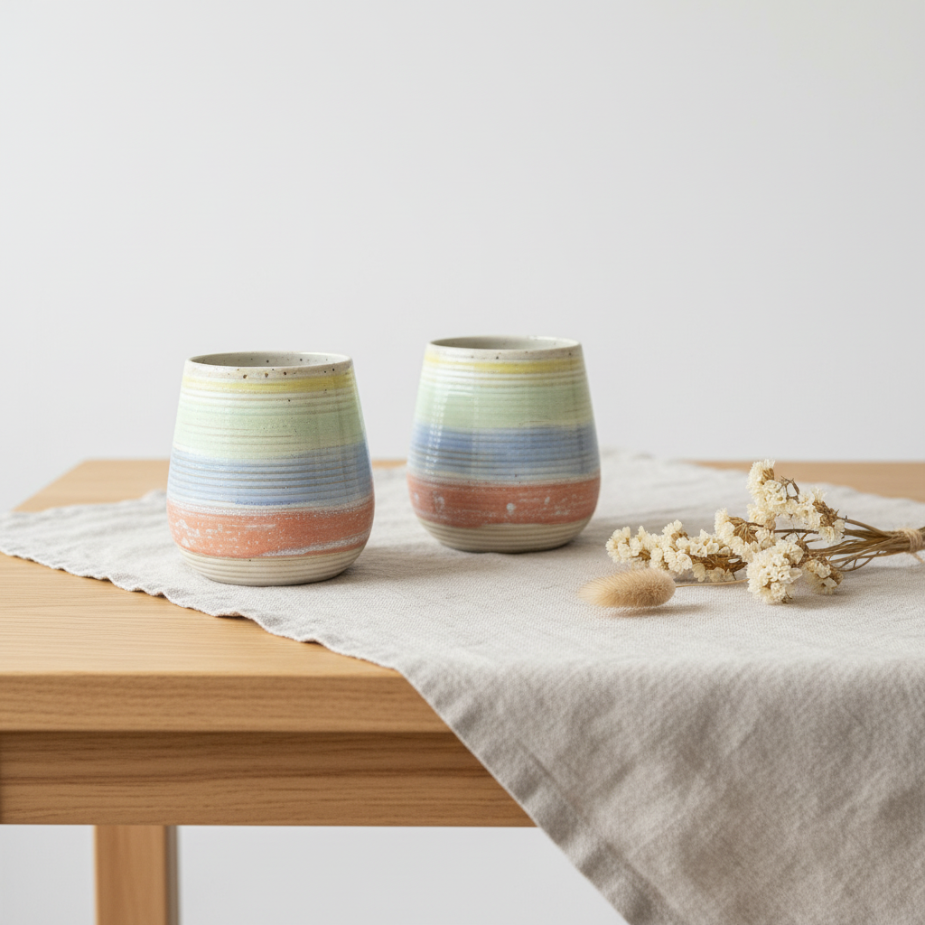 Stylet billede – Tumbler pastel striber