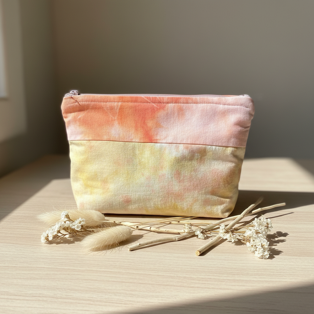 Stylet patchwork-pung stående i nordisk scene