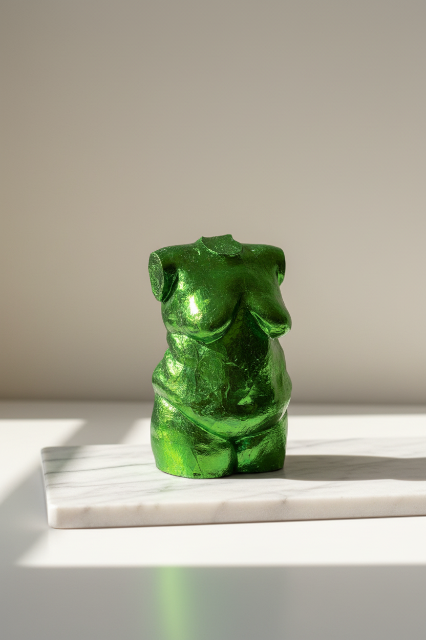 Torso med metallic grøn – stylet