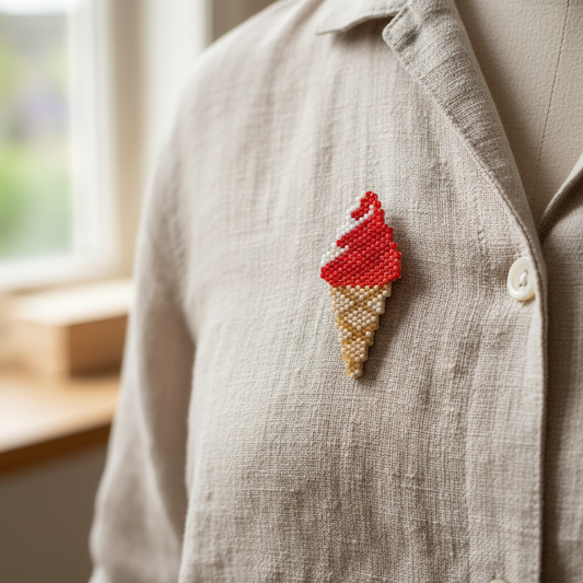 Vaffelis broche Sara Engel – lifestyle
