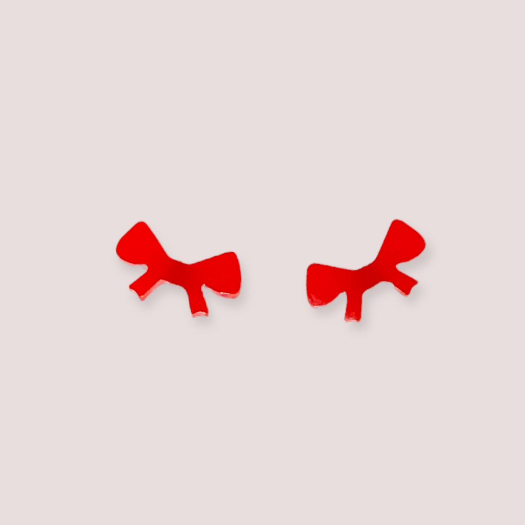 Ørestikkere - sløjfer (rød) Creatrivi