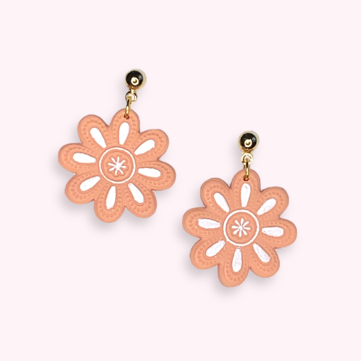 Mandala blomst - lys orange Handmade Hygge