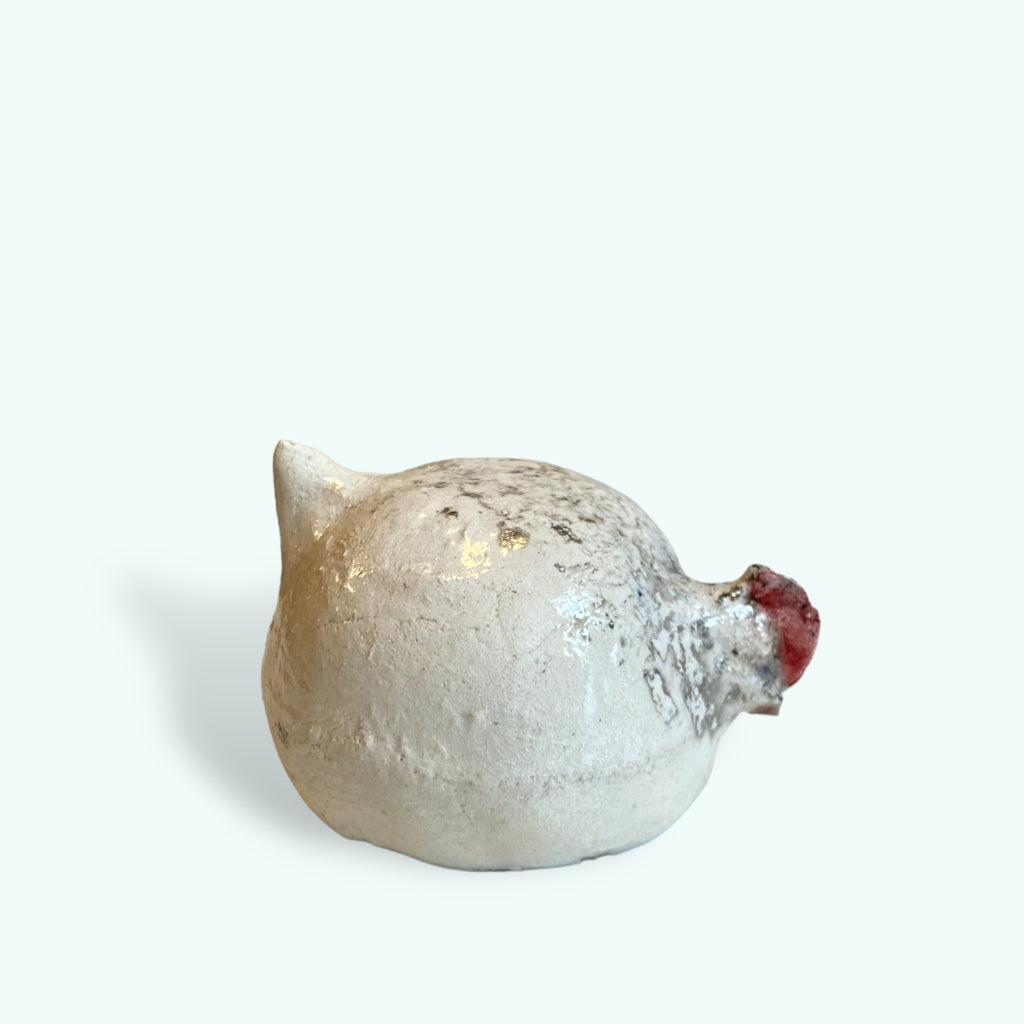 Raku høns - sæt med tre stk Charlottes keramik-mak