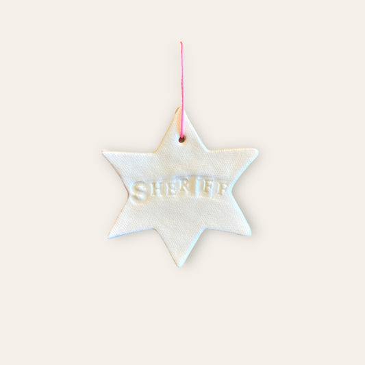 Sherif stjerne ophæng - stentøj Gitte Bramm