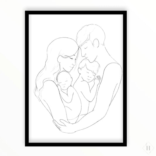 Kunstprint - Familie Mk.illu