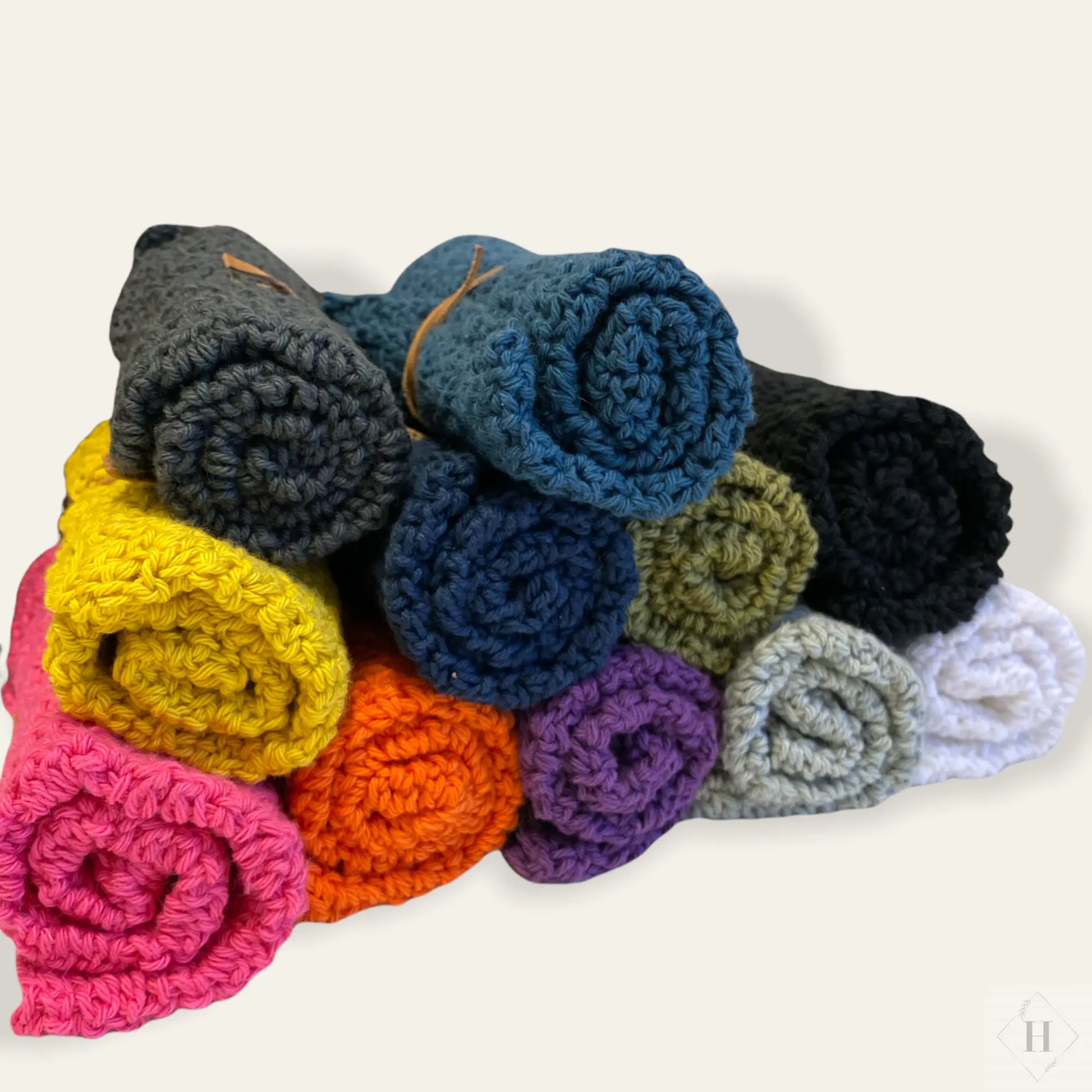 Hæklede klude m/læderstrop Unika Nord