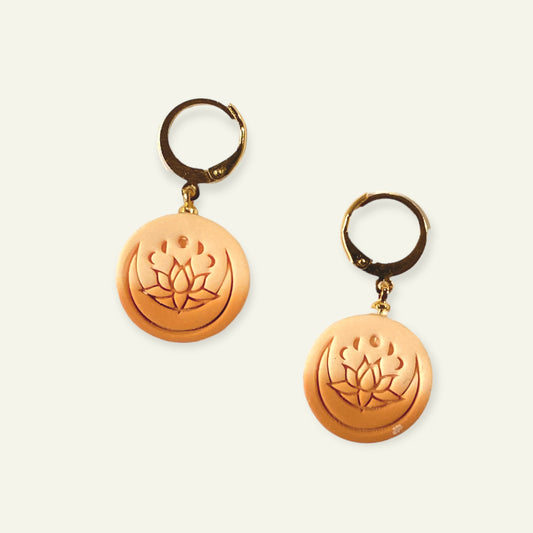 Boho cirkel med lotus - brun ombre Handmade Hygge