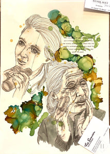 “Jane Goodall” alcohol Inc og vandfarve Fie Samson
