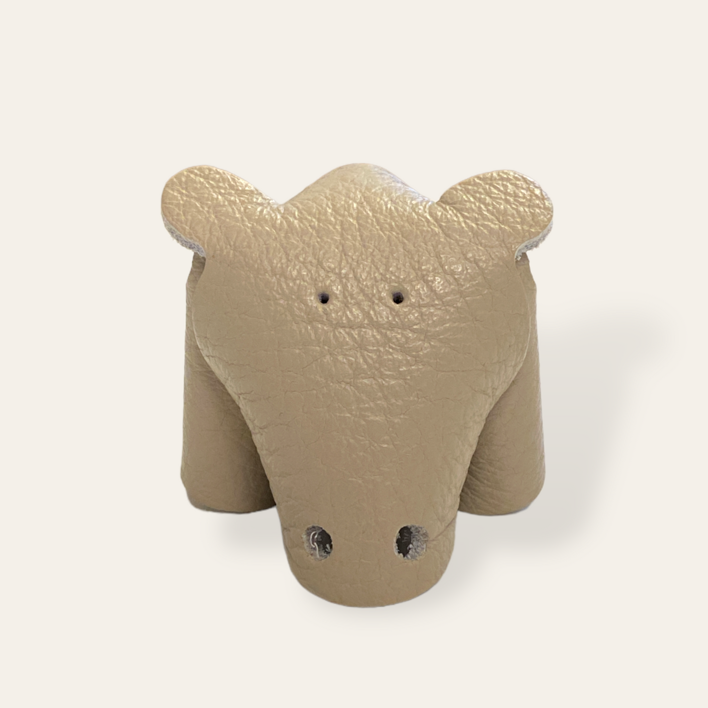 Læder nøglering - flodhest (flere varianter) Unika Nord