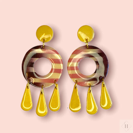 Øreringe Rosa/guld Handmade Hygge