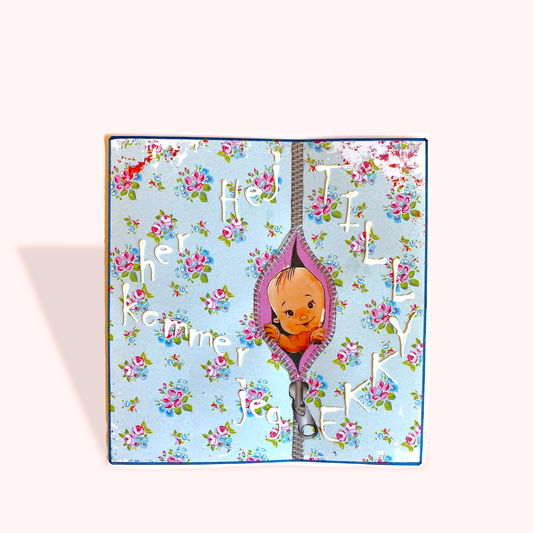 Kort til den lille ny - lyseblå Helle Vang