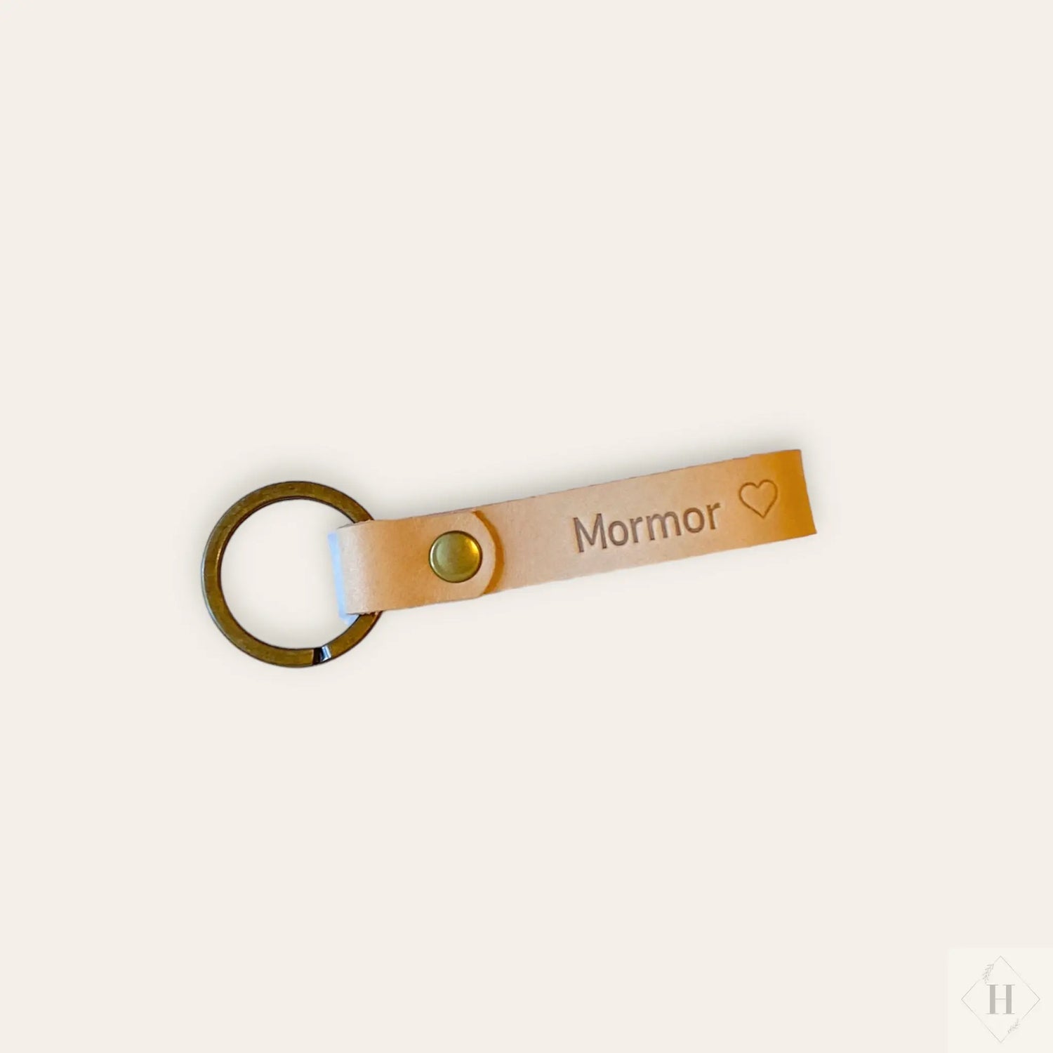 Nøglering i læder - mormor (flere varianter) Unika Nord