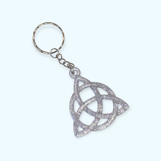 Nøglering i resin - sølv Creatrivi