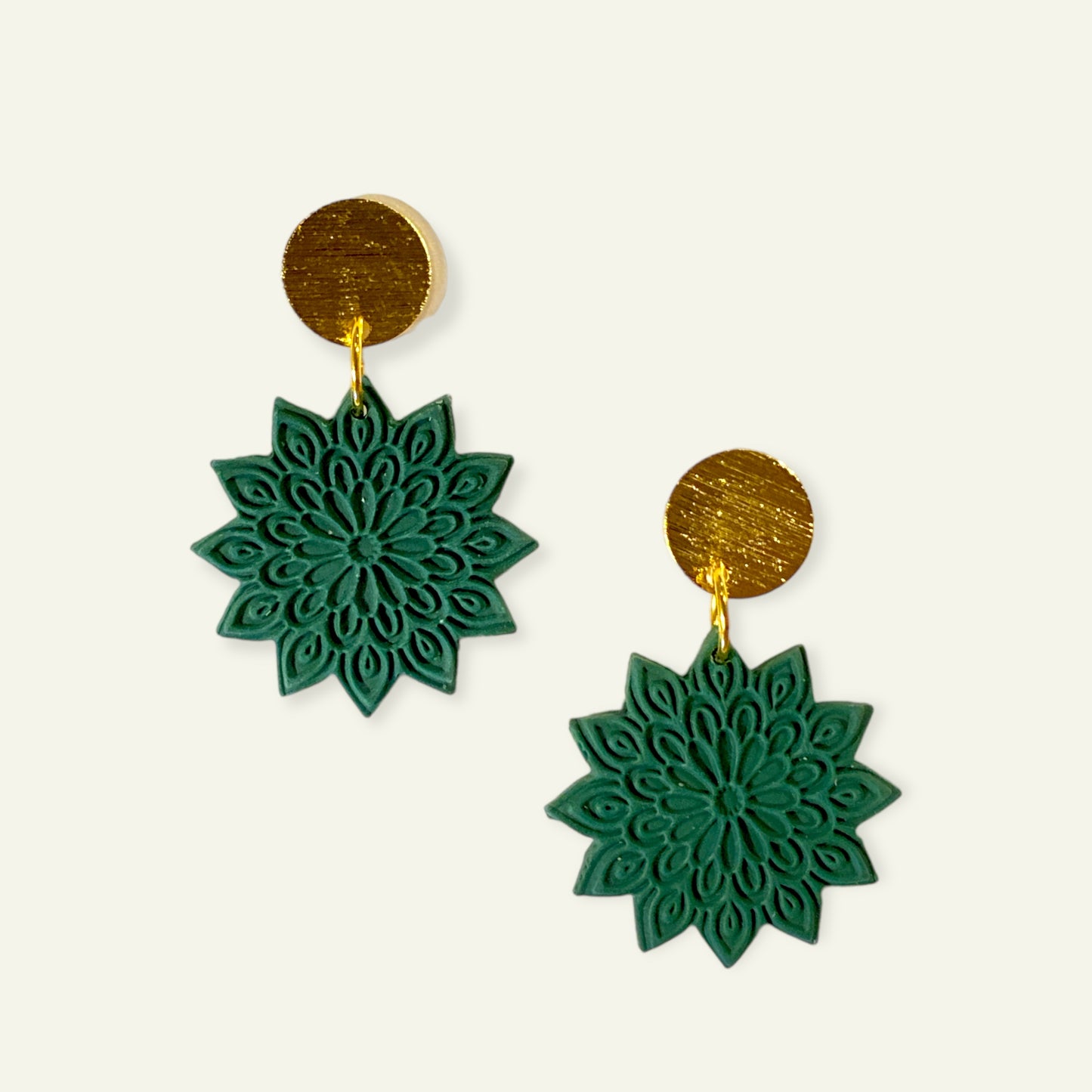 Boho mandala lille - mørk grøn Handmade Hygge