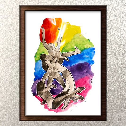 Originalt maleri “rainbow pride people” Fie Samson