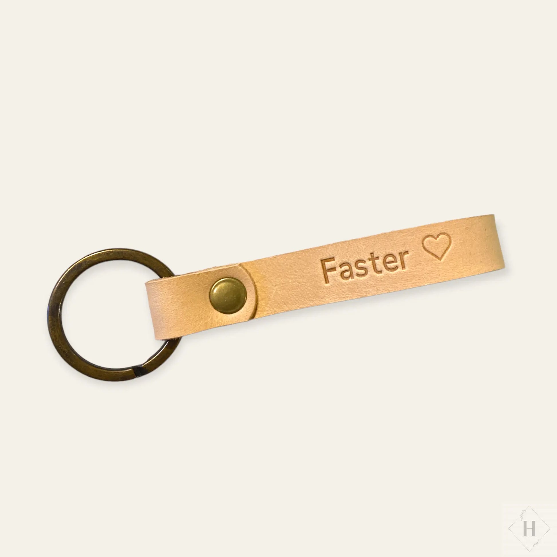 Nøglering i læder - faster (flere varianter) Unika Nord