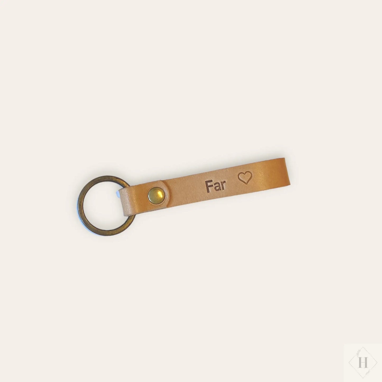 Læder nøglering - far (flere varianter) Unika Nord