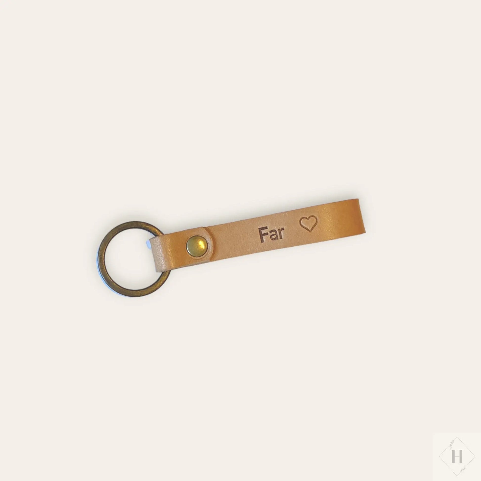 Læder nøglering - far (flere varianter) Unika Nord