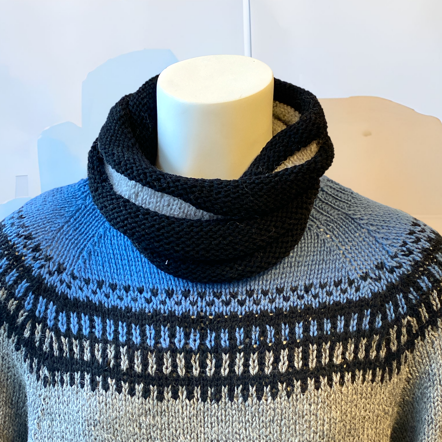 Cowl i crepe/uld Jo C