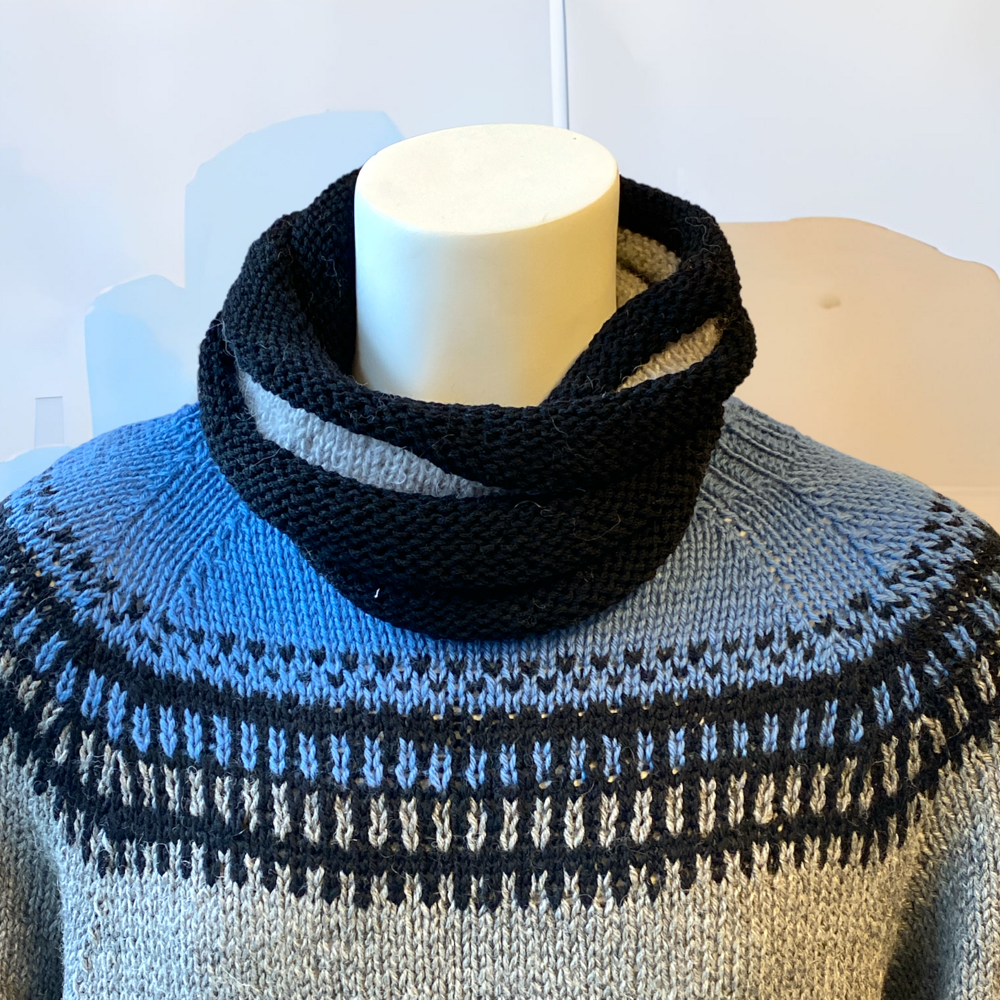 Cowl i crepe/uld Jo C