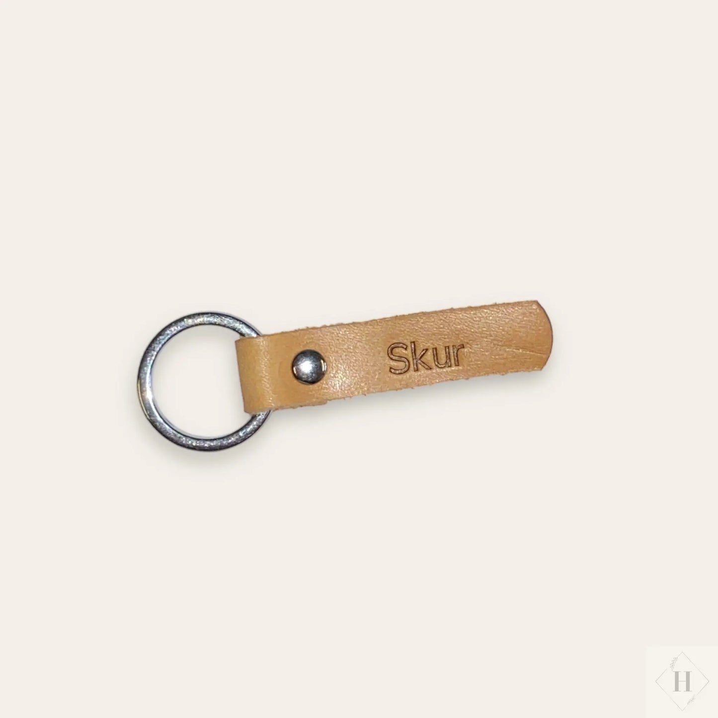 Mini nøglering læder - skur (flere varianter) Unika Nord