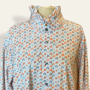 Skjortekjole - blå/orange Løspåtråden