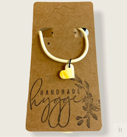 Heart necklace Handmade hygge