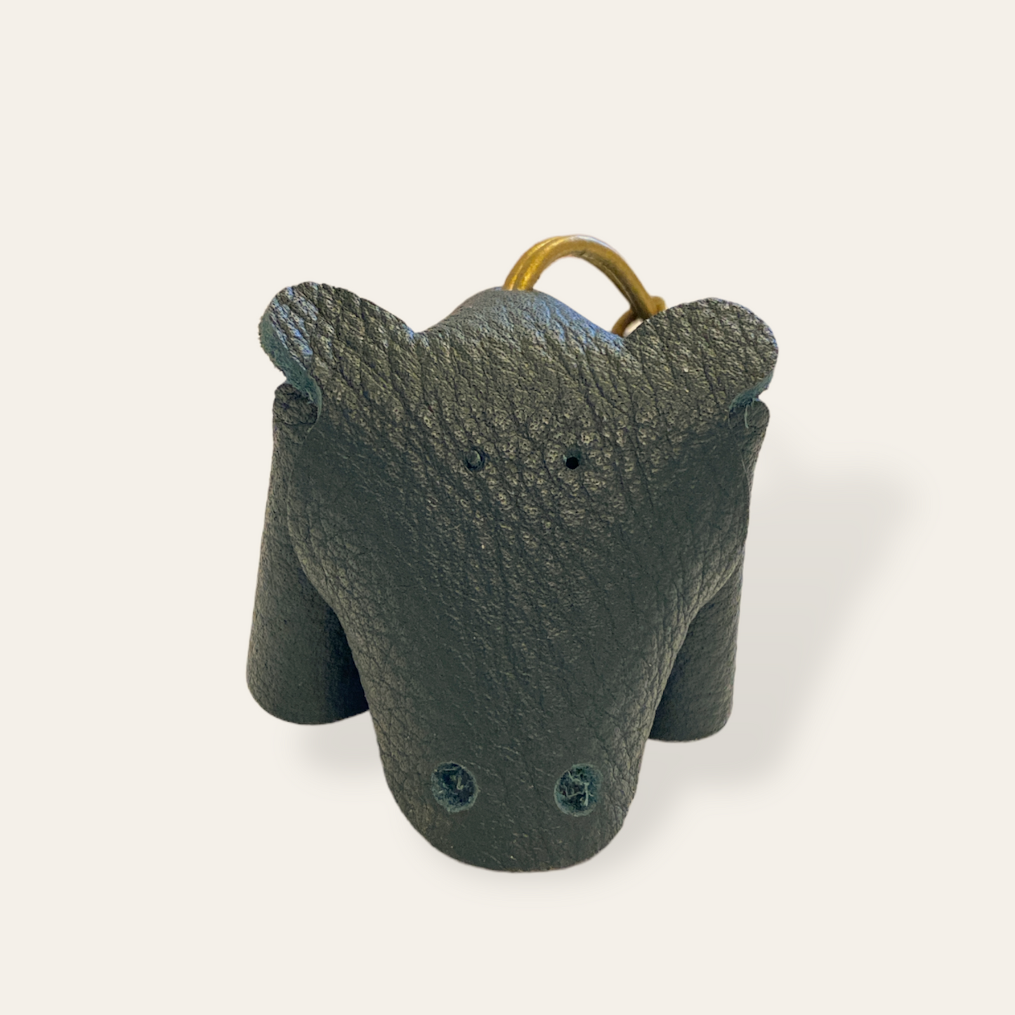 Læder nøglering - flodhest (flere varianter) Unika Nord