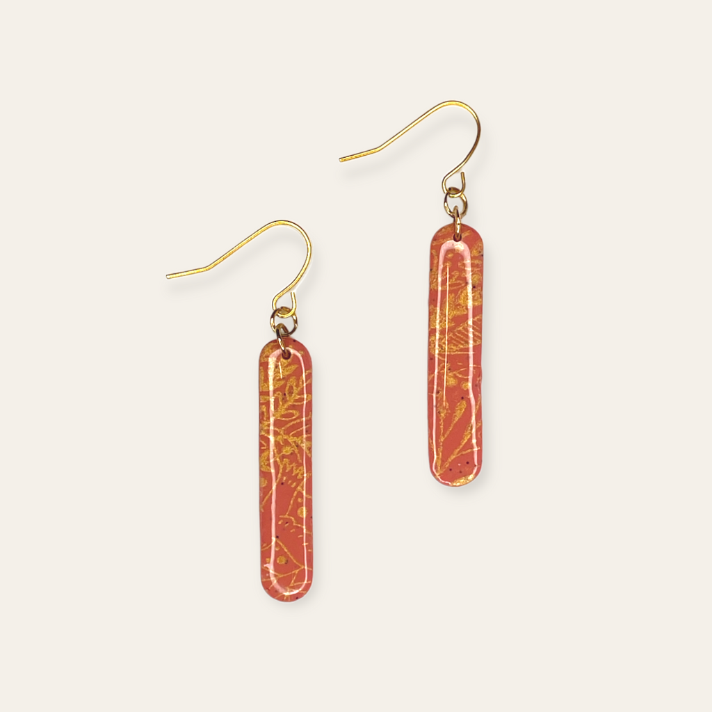 Pink and Gold - medium dangles Handmade Hygge