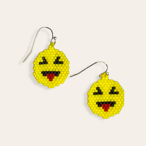 Ørering af miyuki perler - smiley række tunge Sara Engel