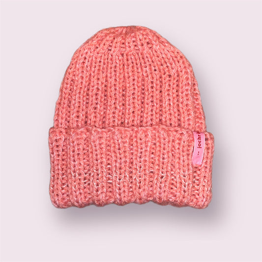 Hue / beanie - rosa/laksefarvet Jo C