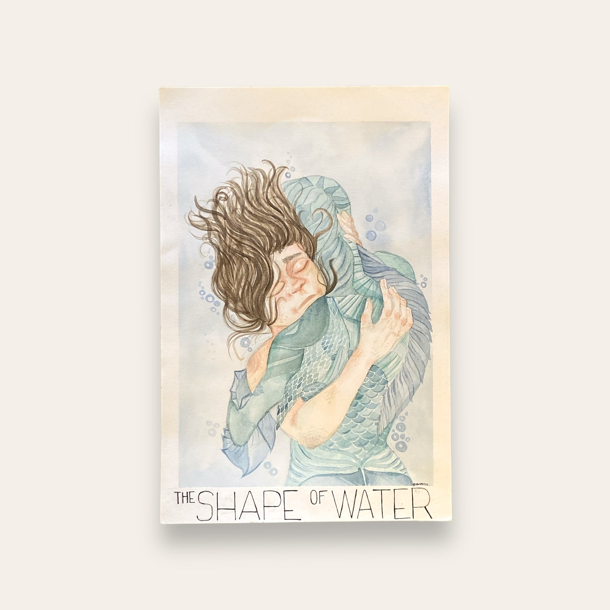 The shape of water - original 30x45,5cm Happy crab creations