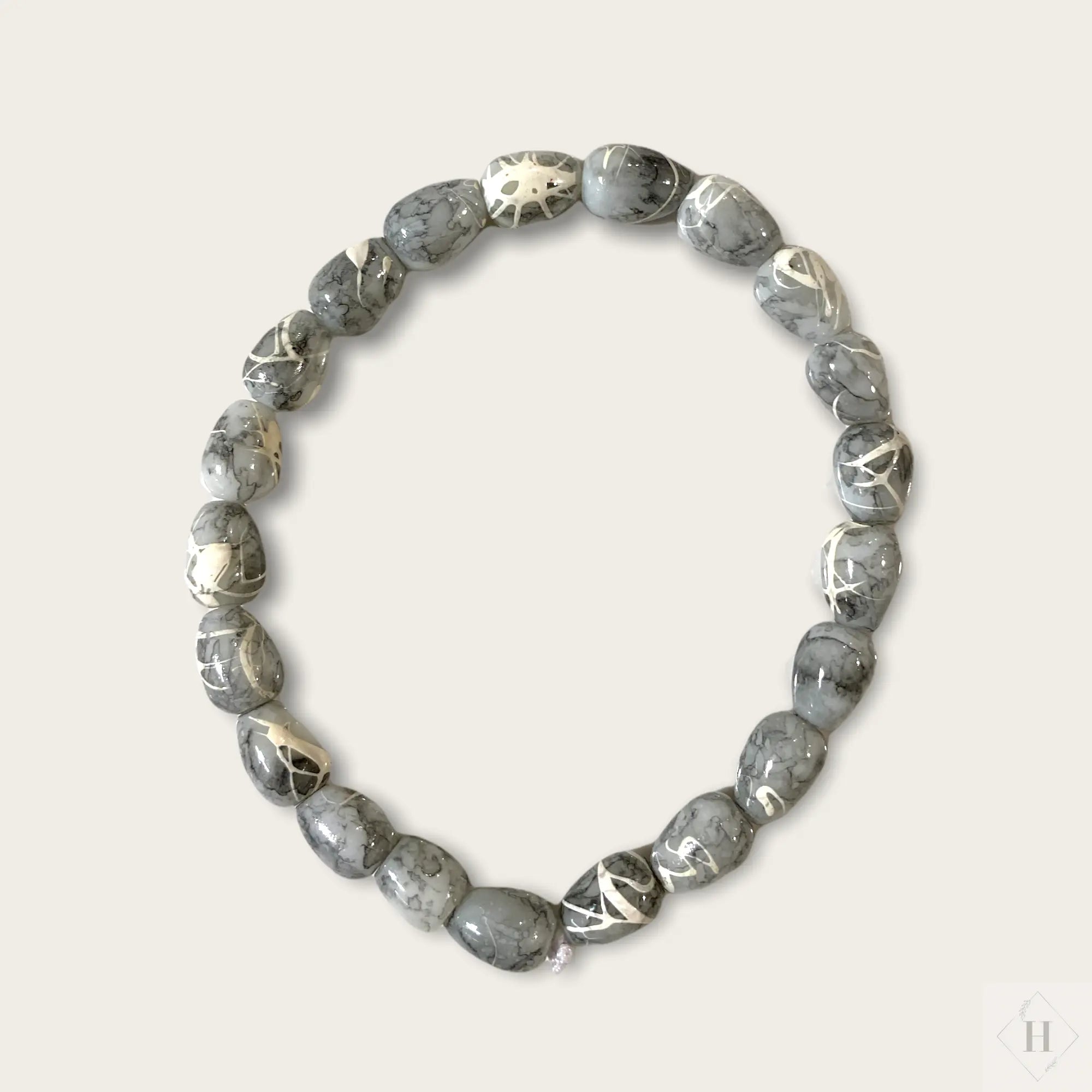 Armbånd med marmorerede perler Creatrivi