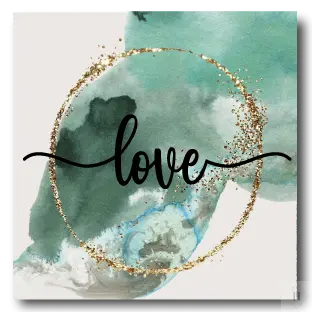 Dekorations flise - green love (11x11cm) Moodtiles